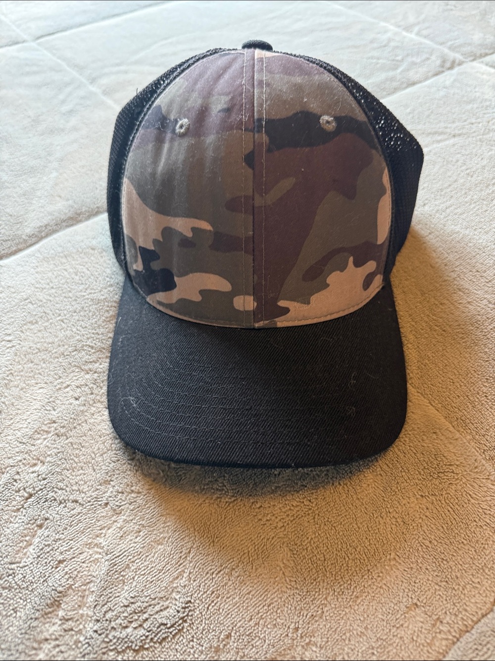 Men's Camouflage Trucker Hat - Black Brim